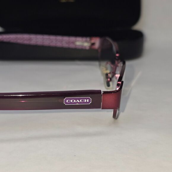 Coach Frames Glasses Readers +2 Logo Satin Purple Logo Design (9070) 53 15 135 - Picture 5 of 9